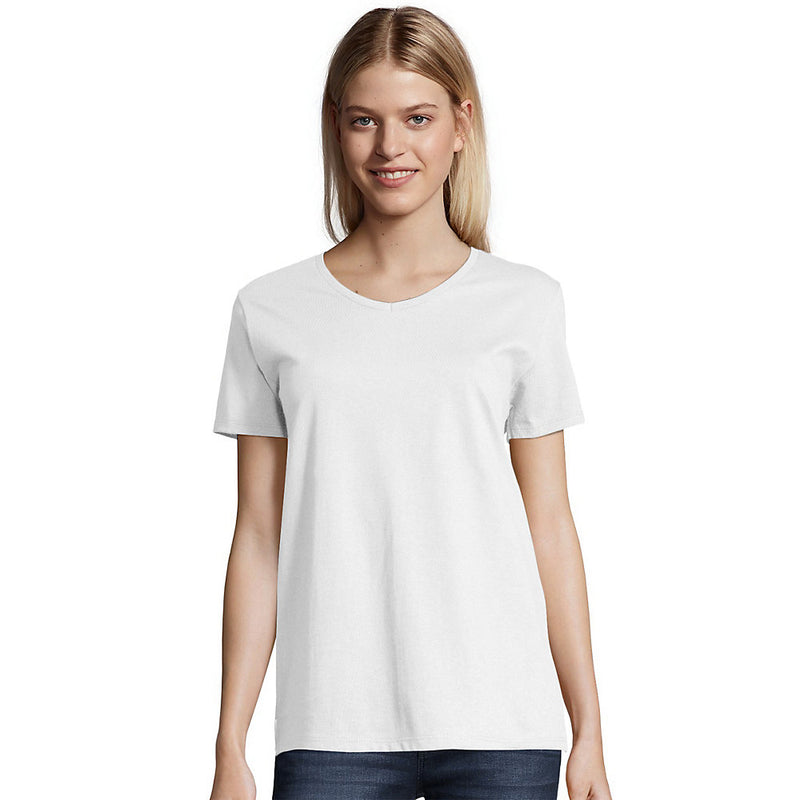 Hanes Women'S Comfortsoft Short Sleeve V-Neck T-Shirt 2-Pack
