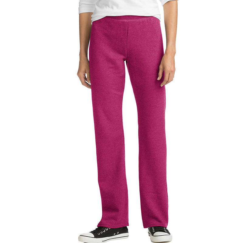 Hanes Comfortsoft Ecosmart Women'S Petite Open Leg Sweatpants