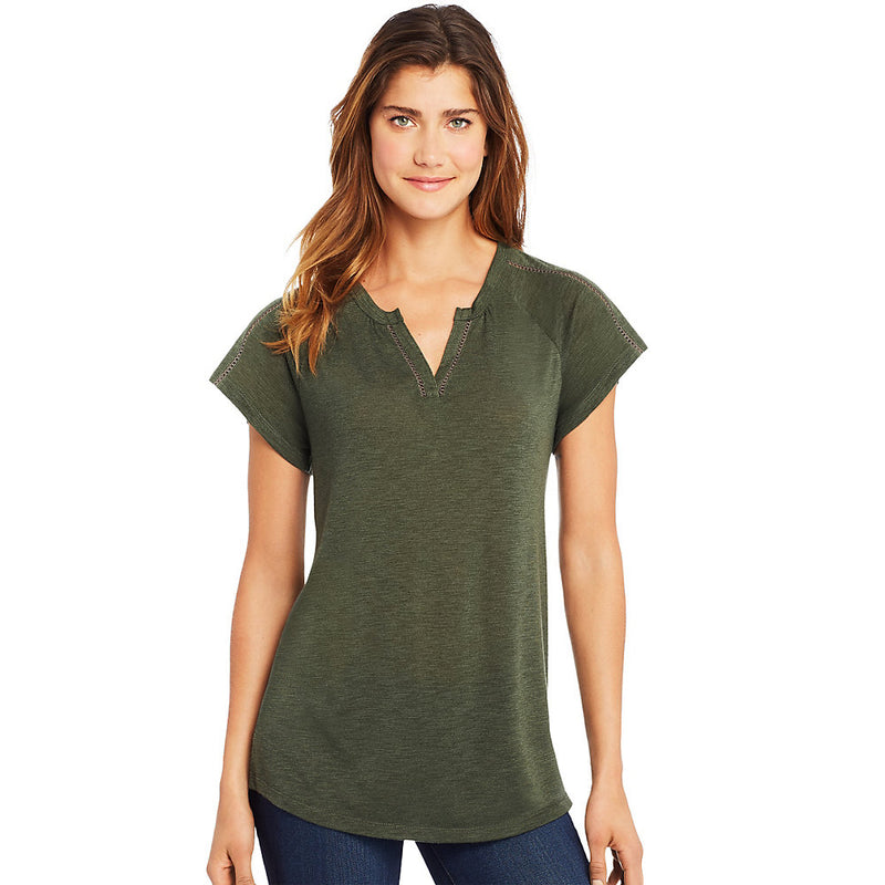 Hanes Women'S Peasant Henley Top