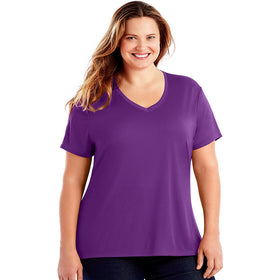 Just My Size Cool Dri Short-Sleeve Women'S V-Neck T-Shirt