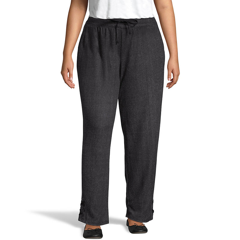 Just My Size French Terry Lace Up Pant