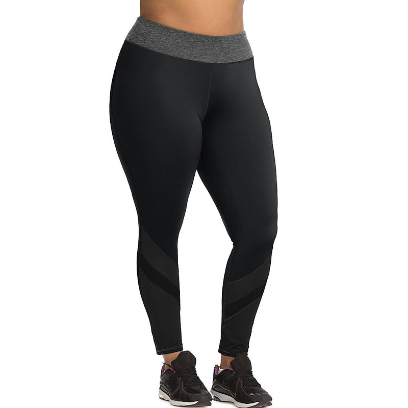 Just My Size Active Pieced Mesh Run Tight