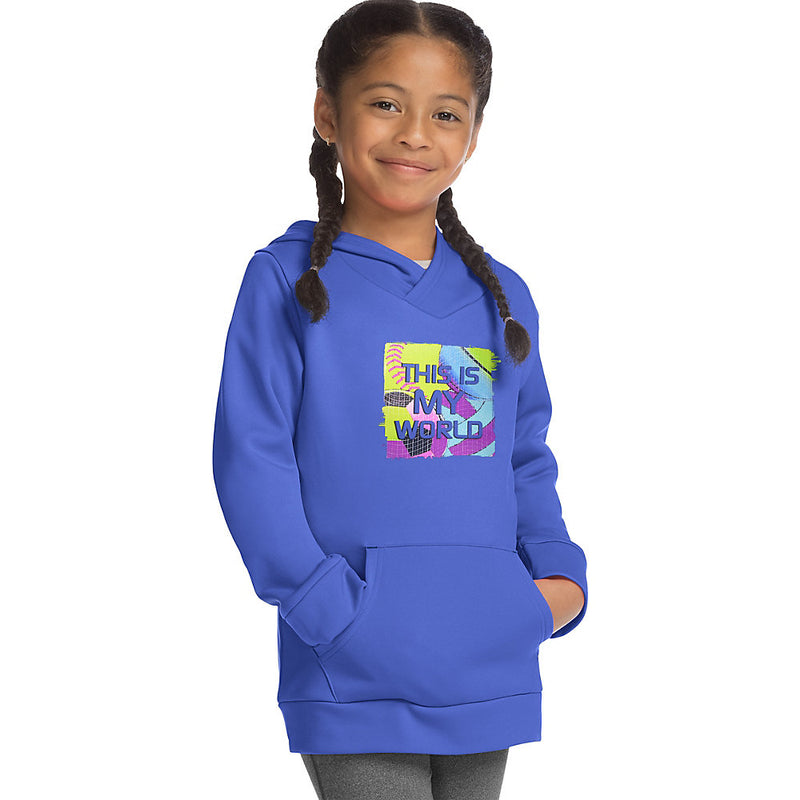 Hanes Sport Girls' Graphic Tech Fleece Pullover Hoodie