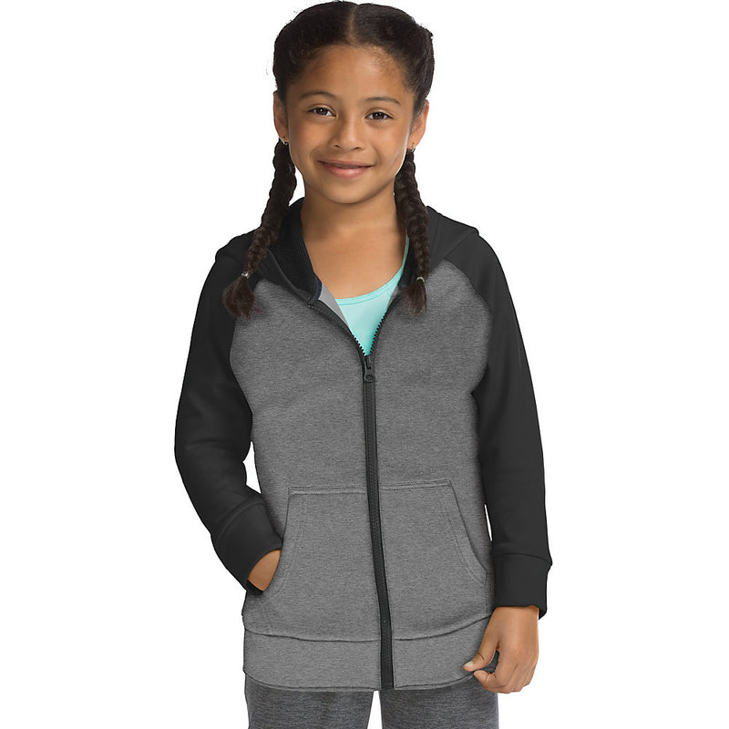 Hanes Sport Girls' Tech Fleece Full Zip Hoodie