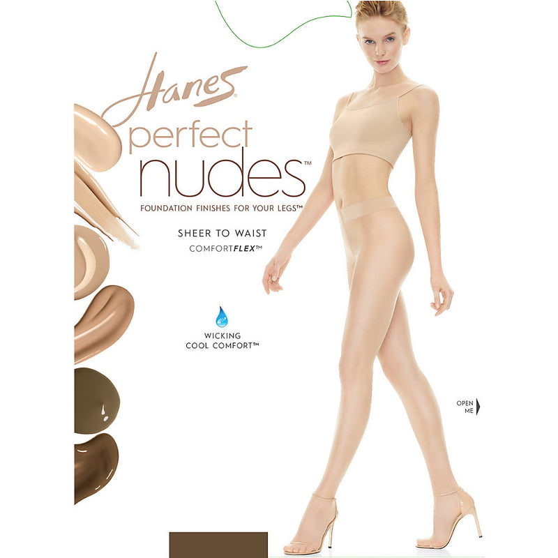 Hanes Perfect Nudes Sheer To Waist Run Resistant Light Tummy Control Hosiery