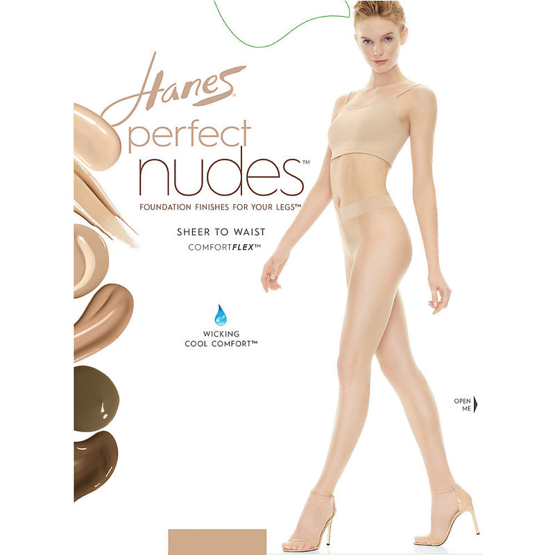 Hanes Perfect Nudes Sheer To Waist Run Resistant Light Tummy Control Hosiery