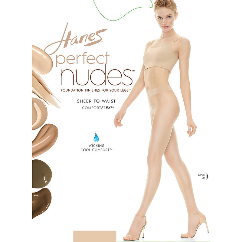 Hanes Perfect Nudes Sheer To Waist Run Resistant Light Tummy Control Hosiery