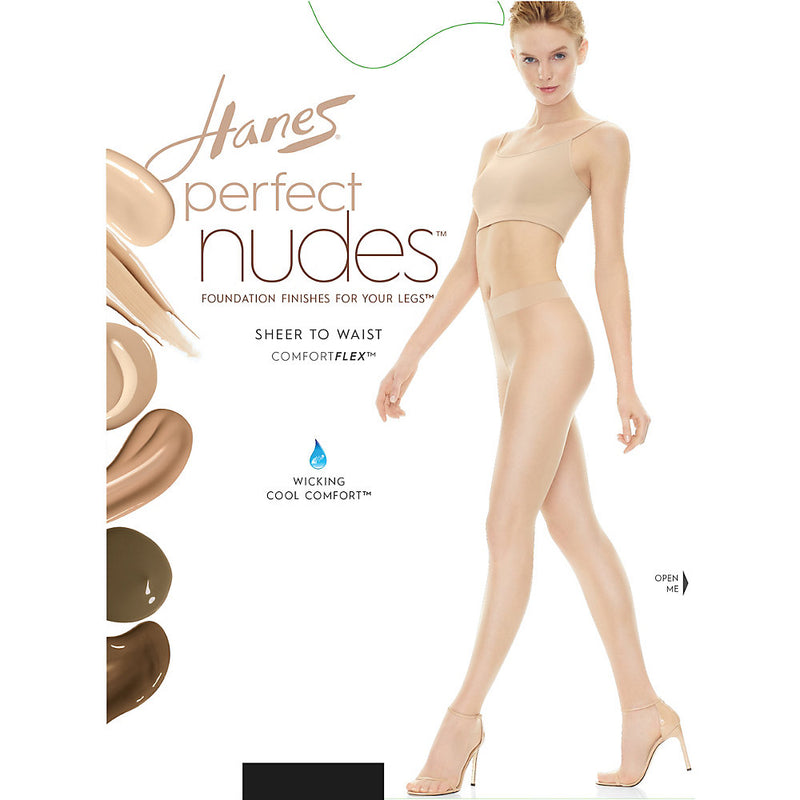 Hanes Perfect Nudes Sheer To Waist Run Resistant Light Tummy Control Hosiery