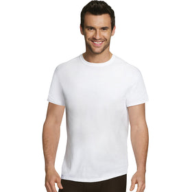 Hanes Ultimateö Men'S Comfort Fit White Crewneck Undershirt 4-Pack