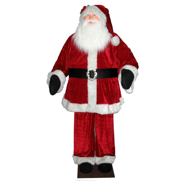 6' Red Velvet Standing or Sitting Santa