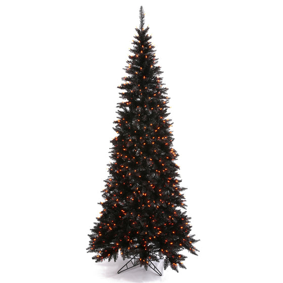 Black Fir with Orange Lights