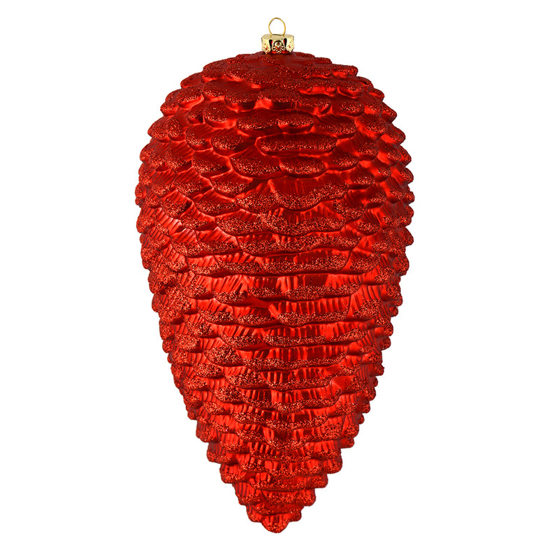 7" Matte Glitter Pine Cone