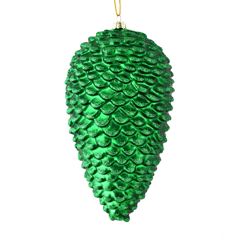 7" Matte Glitter Pine Cone