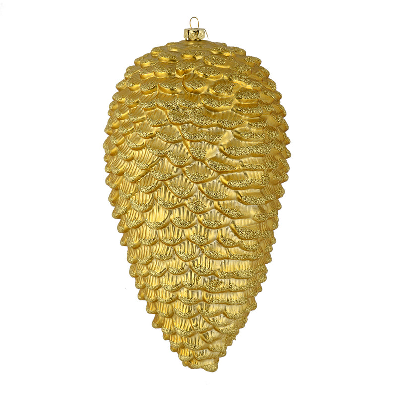 7" Matte Glitter Pine Cone