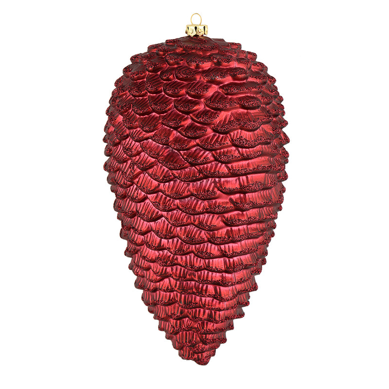 7" Matte Glitter Pine Cone