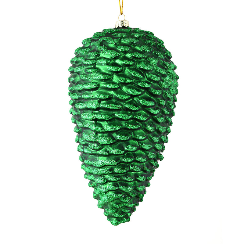 7" Matte Glitter Pine Cone