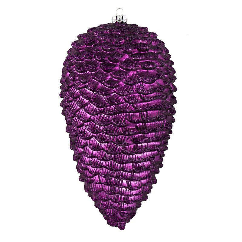 7" Matte Glitter Pine Cone