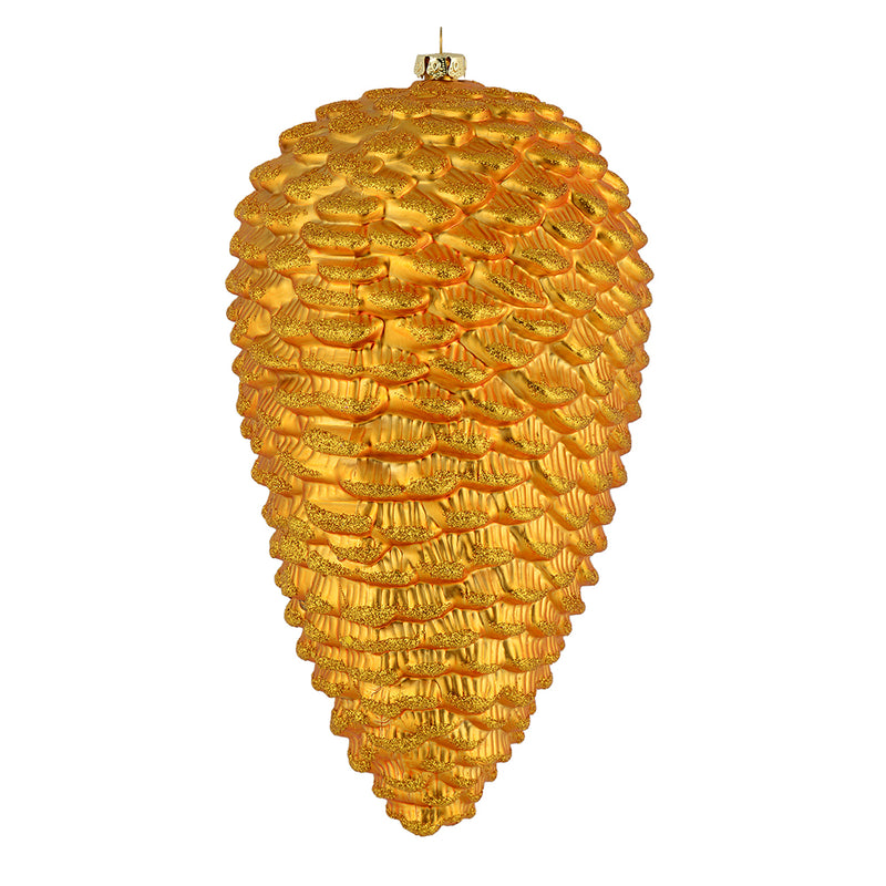 7" Matte Glitter Pine Cone