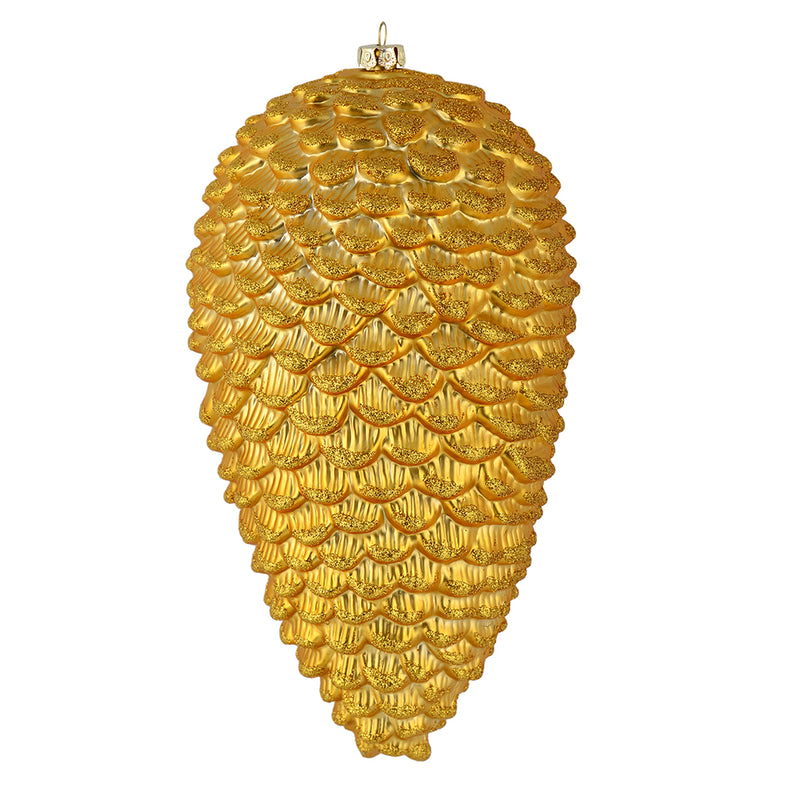 7" Matte Glitter Pine Cone