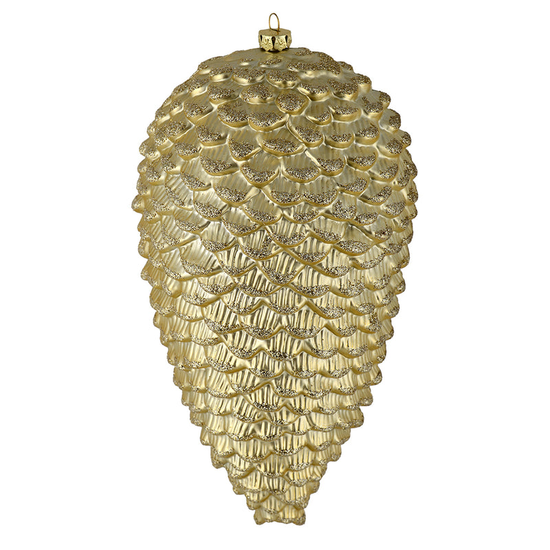 7" Matte Glitter Pine Cone