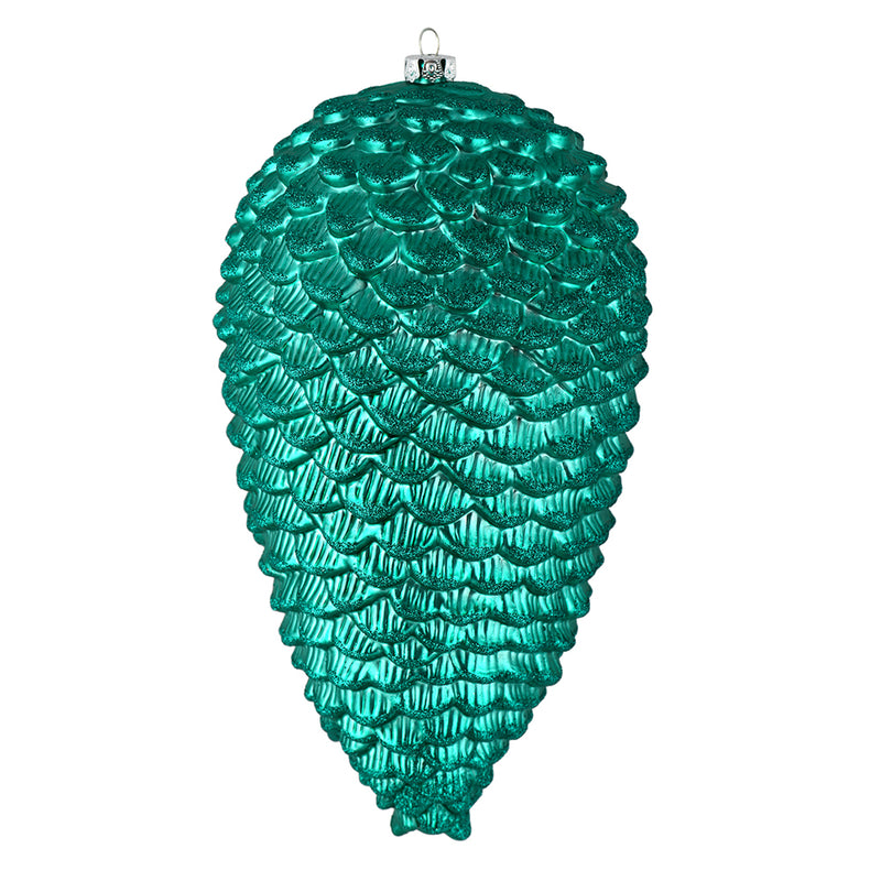 7" Matte Glitter Pine Cone