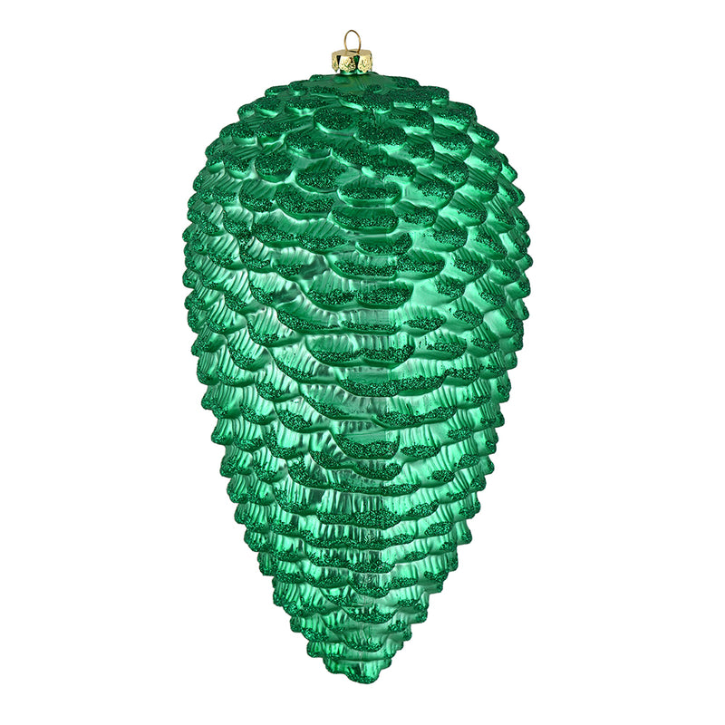 7" Matte Glitter Pine Cone