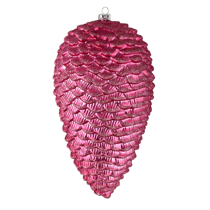 7" Matte Glitter Pine Cone