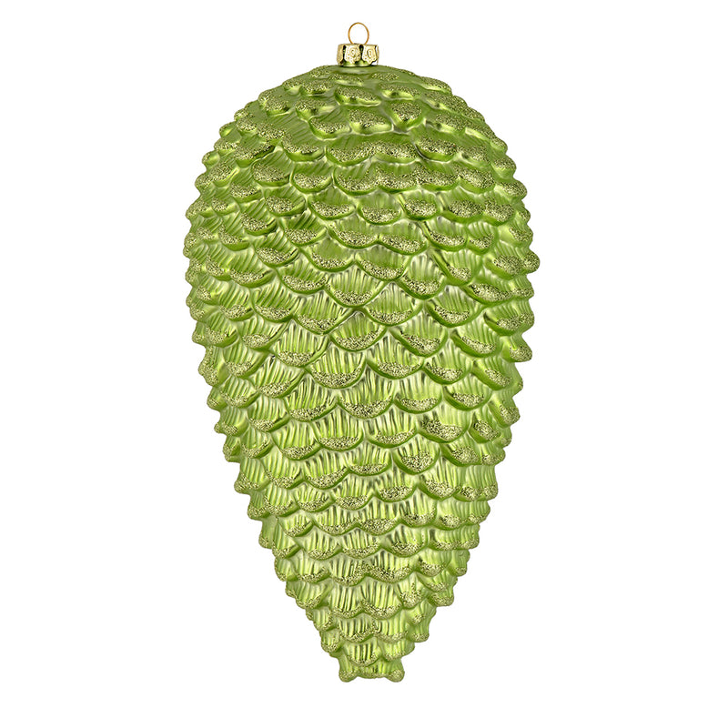 7" Matte Glitter Pine Cone