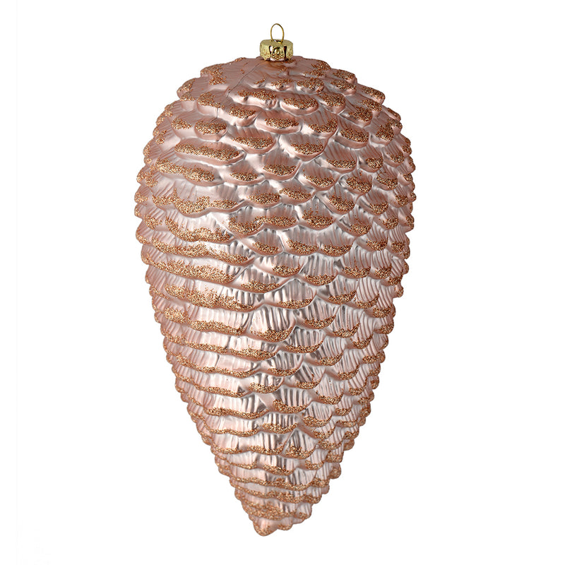 7" Matte Glitter Pine Cone