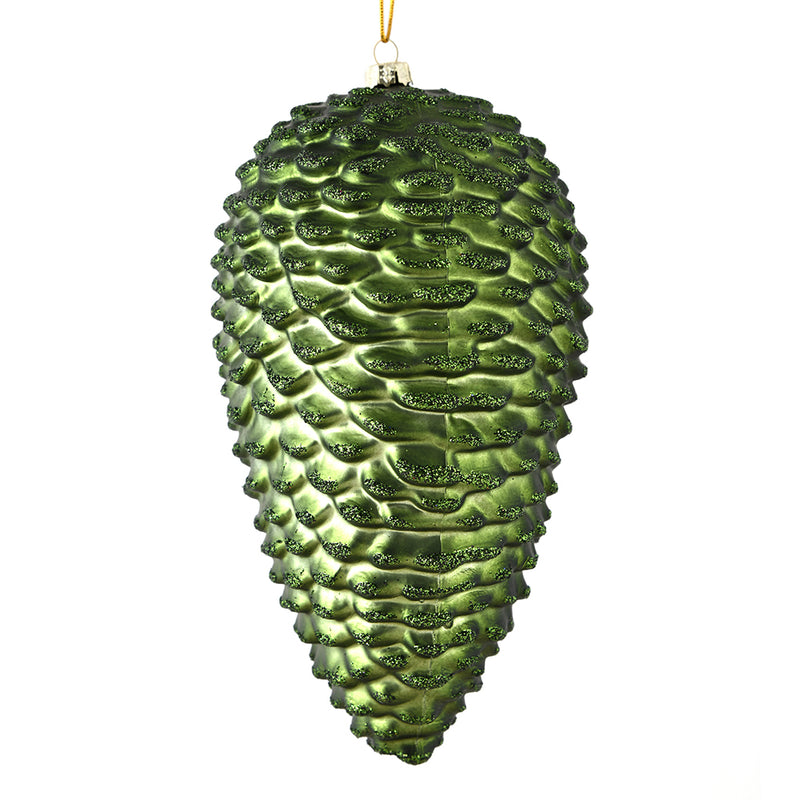 7" Matte Glitter Pine Cone