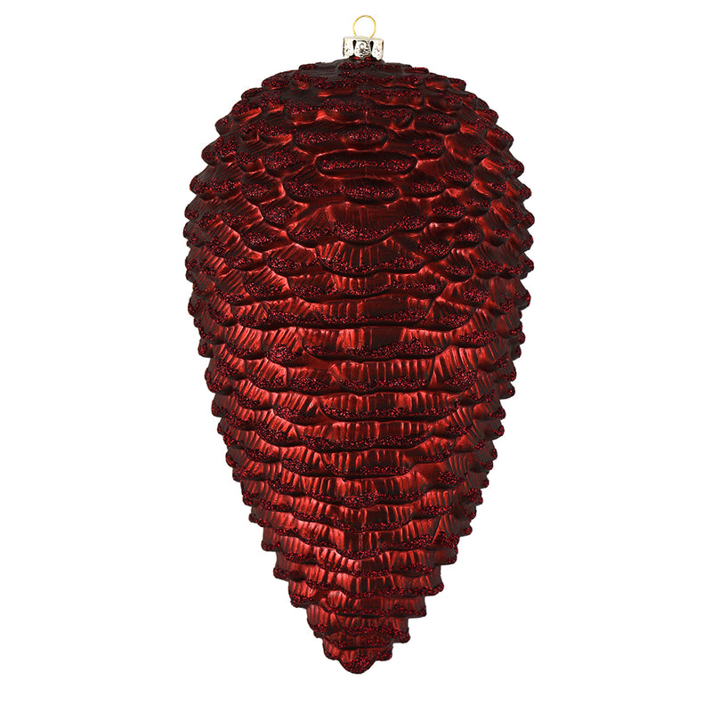 7" Matte Glitter Pine Cone