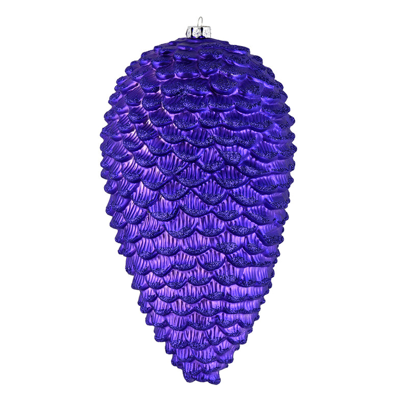 7" Matte Glitter Pine Cone