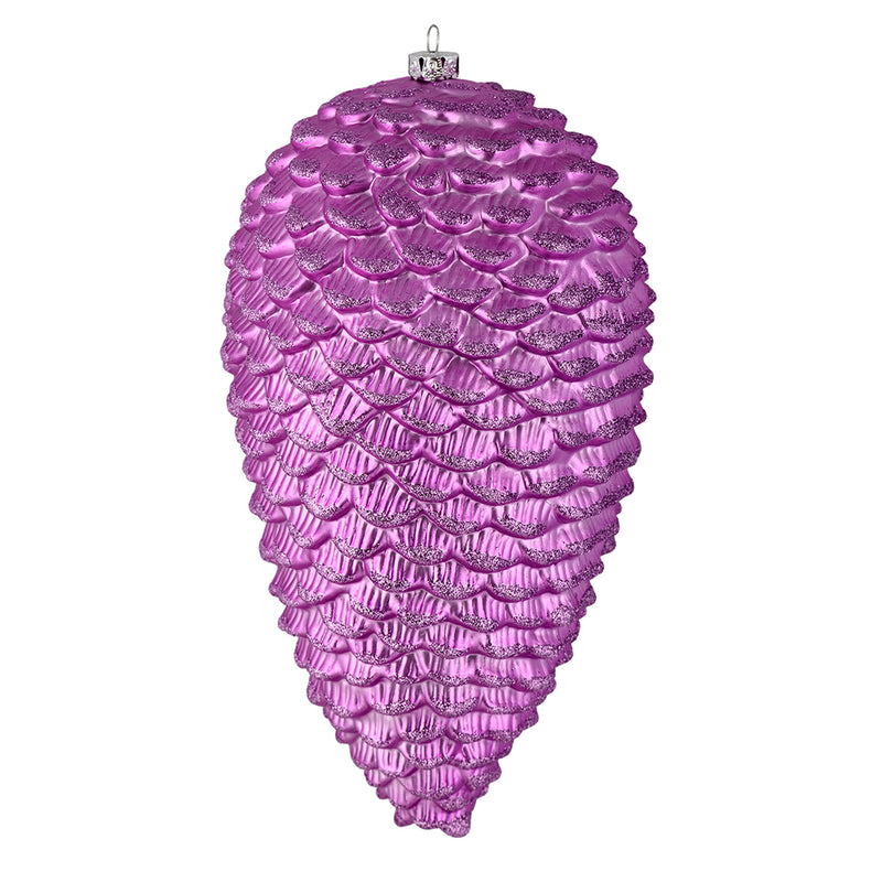 7" Matte Glitter Pine Cone