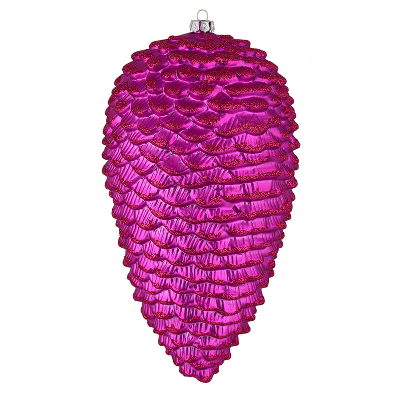 7" Matte Glitter Pine Cone