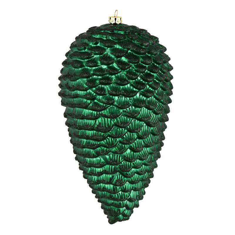 7" Matte Glitter Pine Cone