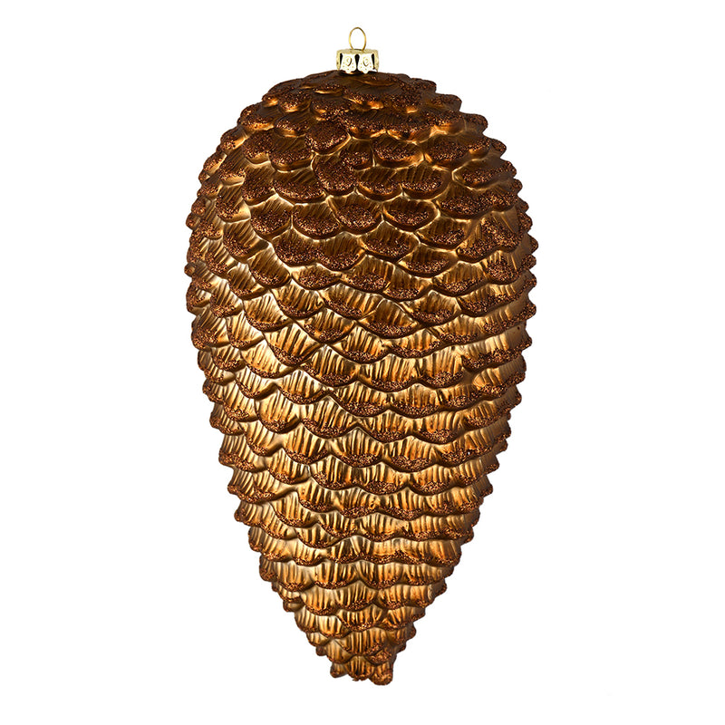 7" Matte Glitter Pine Cone