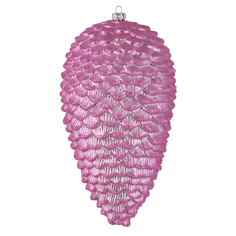 7" Matte Glitter Pine Cone