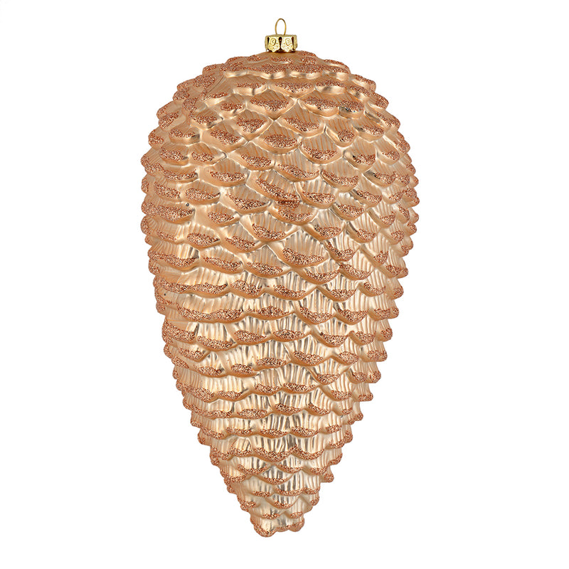 7" Matte Glitter Pine Cone