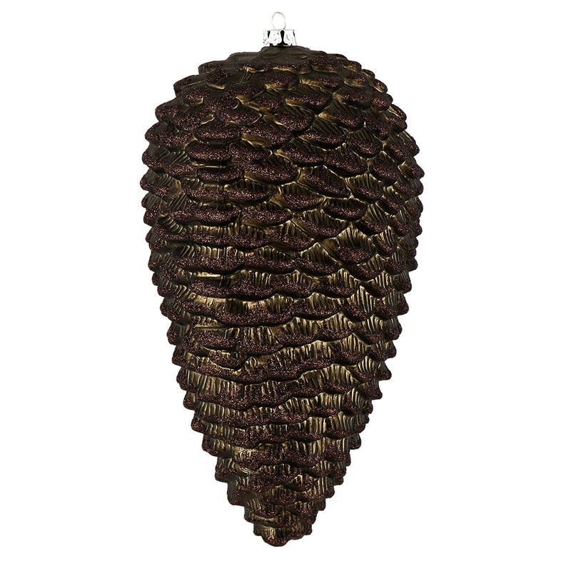 7" Matte Glitter Pine Cone