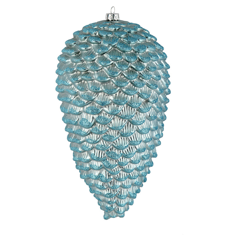 10" Matte Glitter Pine Cone