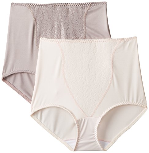 Bali Light Control Lace Panel Brief 2 Pack
