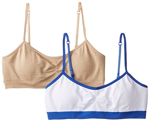 Hanes Girls' Seamless Molded Cup Wirefree Bra 2-Pack
