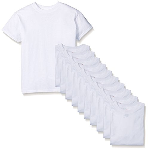Hanes Boys' Tagless Comfortsoft Crewneck T-Shirt 12-Pack