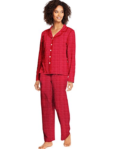 Hanes Knit Notched Collar Pj Set-Plus