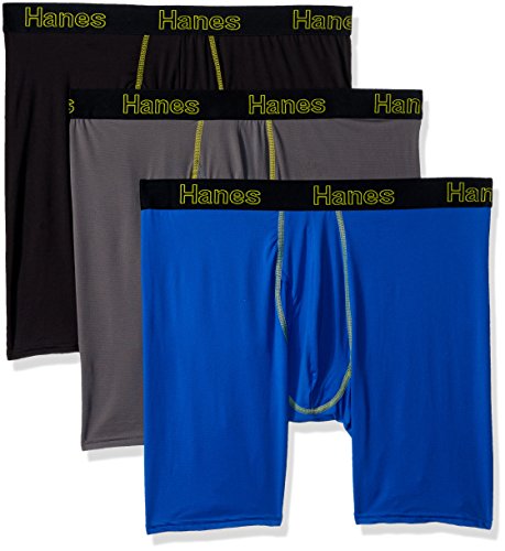 Hanes Men'S Comfort Flex Fit Breathable Mesh Boxer Briefs 3-Pack