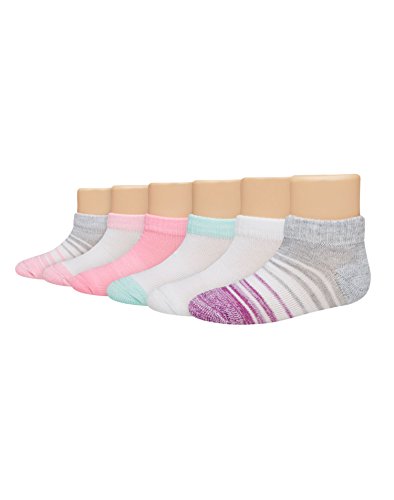 Hanes Toddler Girls' Ankle Socks 6-Pack