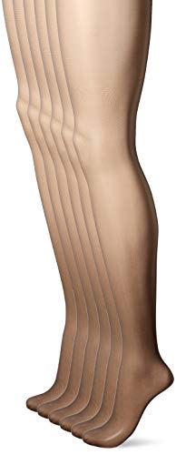 Hanes Silk Reflections Silky Sheer Control Top Sheer Toe 6-Pack