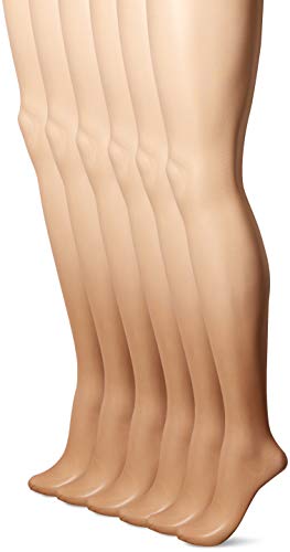 Hanes Silk Reflections Silky Sheer Control Top Sheer Toe 6-Pack