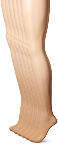 Hanes Silk Reflections Silky Sheer Control Top Sheer Toe 6-Pack