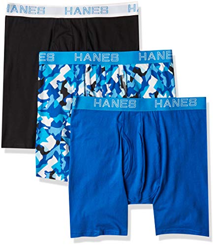 Hanes Ultimateö Men'S Comfort Flex Fit Cotton/Modal Boxer Briefs Assorted Designs 3-Pack